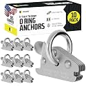 DC Cargo Mall Extra Heavy Duty Steel O-Ring (Pack of 10) 6000Lbs Break Strength - E Track Accessories Tie-Down Anchors for E-Track Tie-Down System