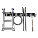 DC Cargo Mall Garage Kit - 7-Piece Tool Storage Rack Set Includes 4' Rail 2 Tool Hangers 4 J Hooks and 8 Hex Head Screws Versatile Heavy Duty Steel Rail for Organizing Home and Garden Tools