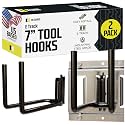 DC Cargo Mall Heavy Duty Hook Hanger E Track Accessories 7.5" Deep (2 Pack) - Garage Wall Mount, Box Truck, Enclosed Trailer, Storage ETrack System - Universal Garage Storage Organizer for Tools