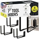 DC Cargo Mall Heavy Duty Hook Hanger E Track Accessories 7.5" Deep (4 Pack) - Garage Wall Mount, Box Truck, Enclosed Trailer, Storage ETrack System - Universal Storage Organizer System for Tools