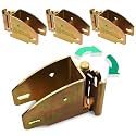 DC Cargo Standard E-Track Wood Beam Socket, Rotating Hinge- E-Track Fittings, Compatible with Universal E-Track Accessories and Rails System - 2x4 and 2x6 Wood Beams - 4-Pack