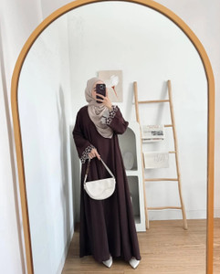 dc cotton blend solid burqa with hijab