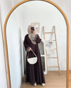 DC Cotton Blend Solid Burqa With Hijab