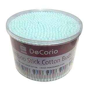 dc decorio 500pcsbox double head cotton swabs nose ears cleaning health care tools disposable cotton bamboo sticks soft beauty makeup cotton buds pack of 1 500pcspink