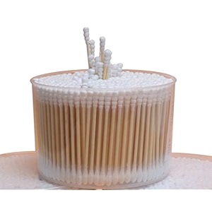 dc decorio double head cotton twisted ear buds pure soft cotton swabs for nose ear cleaning 500pcstwist white