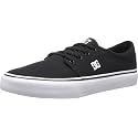 DC Men's Trase TX Skate Shoe, Black/White, 7 M US