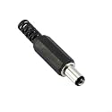 DC Power Connector Replacement 5.5 x 2.1mm, Male and Female Terminal Adapter Pair for Secure Connection, Panel Mount DC Socket, 5 Sets, Black