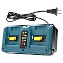 DC18RD Dual Charger Replacement for Makita 18V Battery Charger