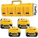 DCB206 12.0Ah Replacement for Dewalt 20V Battery and DCB104 Charger(Multi)