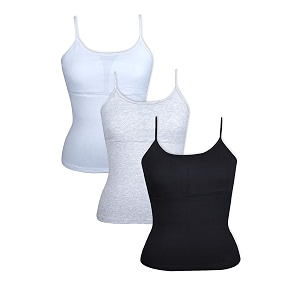 dchica essentials padded camisole starter bra for young girls sleeveless undershirts cami vest with adjustable straps cotton camisole tank topinnerwear for girls