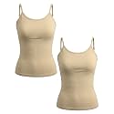DChica Essentials Padded Camisole Starter Bra for Young Girls, Sleeveless Undershirts Cami Vest with Adjustable Straps, Cotton Camisole Tank Top/Innerwear for Girls