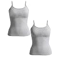DChica Essentials Padded Camisole Starter Bra for Young Girls, Sleeveless Undershirts Cami Vest with Adjustable Straps, Cotton Camisole Tank Top/Innerwear for Girls