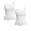 DChica Essentials Padded Camisole Starter Bra for Young Girls, Sleeveless Undershirts Cami Vest with Adjustable Straps, Cotton Camisole Tank Top/Innerwear for Girls