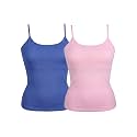 DChica Essentials Padded Camisole Starter Bra for Young Girls, Sleeveless Undershirts Cami Vest with Adjustable Straps, Cotton Camisole Tank Top/Innerwear for Girls