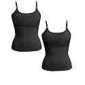 DChica Essentials Padded Camisole Starter Bra for Young Girls, Sleeveless Undershirts Cami Vest with Adjustable Straps, Cotton Camisole Tank Top/Innerwear for Girls