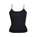 DChica Essentials Padded Camisole Starter Bra for Young Girls, Sleeveless Undershirts Cami Vest with Adjustable Straps, Cotton Camisole Tank Top/Innerwear for Girls