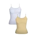DChica Essentials Padded Camisole Starter Bra for Young Girls, Sleeveless Undershirts Cami Vest with Adjustable Straps, Cotton Camisole Tank Top/Innerwear for Girls