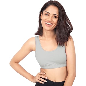 DChica Sports Bra for Women Cotton Non