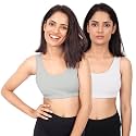 DChica Sports Bra for Women Cotton Non