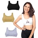 DChica Sports Bra for Women Cotton Non