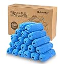 DclobTop 200PackShoe Covers Disposable Non-Slip - – Non-Woven Breathable Shoe Covers for Indoors, Durable Booties for Shoe Covers, 2 Size Fits Up To 12 US Men and 13 US Women Size, Blue