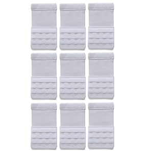 dclub bra extender 2 hook stretchy soft and comfortable bra strap extender for women in pregnency or weight gain 9 pieces 4 hook 4 raw white