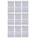 DClub Bra Extender 2 Hook Stretchy Soft and Comfortable Bra Strap Extender for Women in Pregnency or Weight gain. (9 PIECES (4 HOOK 4 RAW), WHITE)