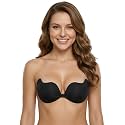 DClub Strapless Sticky Bra Invisible Backless Stick on Bra Push up Lift Bras for Women Dress Reusable Silicone Nipple Covers.