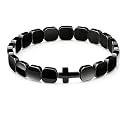 Dczosily Triple Protection Bracelet Natural Tiger's Eye Hematite Agate Stone Bracelet for Men Women Crystal Jewelry Healing Bracelets Bring Luck