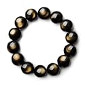 Dczosily Triple Protection Bracelet Natural Tiger's Eye Hematite Agate Stone Bracelet for Men Women Crystal Jewelry Healing Bracelets Bring Luck