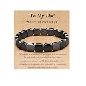 Dczosily Triple Protection Bracelet Natural Tiger's Eye Hematite Agate Stone Bracelet for Men Women Crystal Jewelry Healing Bracelets Bring Luck