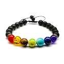 Dczosily Triple Protection Bracelet Natural Tiger's Eye Hematite Agate Stone Bracelet for Men Women Crystal Jewelry Healing Bracelets Bring Luck