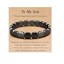 Dczosily Triple Protection Bracelet Natural Tiger's Eye Hematite Agate Stone Bracelet for Men Women Crystal Jewelry Healing Bracelets Bring Luck