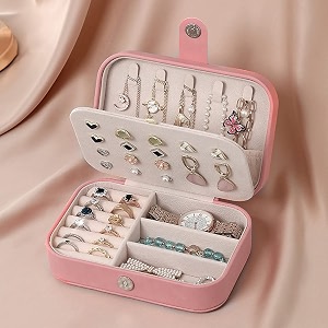 jewellery organizer with mirror  storage box  cosmetic box for girls amp women earring holder multicolor pack of 1