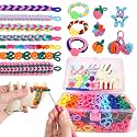DDAI Bracelet Making Kit for Girls Ages 6-12 – Arts and Crafts for Kids Weaving Loom Bracelets Kits -1000+ Colorful Elastic Cloth Loom Bands – Great Birthday Gift for Girls Boys 7 8-12 Years Old