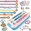DDAI Friendship Bracelet Making Kits Crafts - Arts &amp; Crafts for Kids Ages 8–12 - Birthday Gifts for 7 9 10 11 12 Years Old Girls Toys, String Bracelet Maker Loom Box for Kids, DIY Gem Stickers