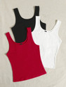 Ddaspration Casual Solid Women Black White Red