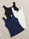 Ddaspration Casual Solid Women Black White Blue