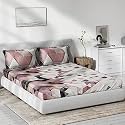 DDECOR - Accord 100% Cotton Double Bedsheet with 2 Pillow Covers, Red