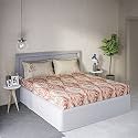 DDECOR - Elissa 100% Cotton Double Bedsheet with 2 Pillow Covers, Purple