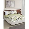 DDECOR - Bamboo 100% Cotton Double Bedsheet with 2 Pillow Covers, Green
