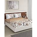 DDECOR - Bamboo 100% Cotton Double Bedsheet with 2 Pillow Covers, Brown