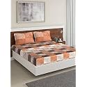 DDECOR - Elissa 100% Cotton Double Bedsheet with 2 Pillow Covers, Purple