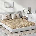 DDECOR - Celia 100% Cotton Double Bedsheet with 2 Pillow Covers, Brown
