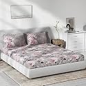 DDECOR - Dahlia 100% Cotton Double Bedsheet with 2 Pillow Covers, Pink