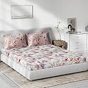 DDECOR - Elissa 100% Cotton Double Bedsheet with 2 Pillow Covers, Red