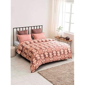 ddecor - elissa 100 cotton double bedsheet with 2 pillow covers purple
