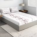 DDECOR - Garnetta 100% Cotton Double Bedsheet with 2 Pillow Covers, Red