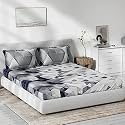 DDECOR Live beautiful Ddecor - Accord 100% Cotton Double Bedsheet with 2 Pillow Covers, Gray
