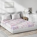 DDECOR Live beautiful - Starry 100% Cotton Double Bedsheet With 2 Pillow Covers, Purple